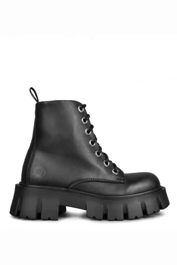 Altercore Damen vegan Stiefel Bartel Schwarz